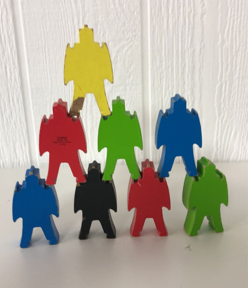 secondhand Schylling Wooden Stacking Robot Figures