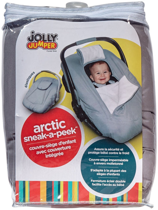 used Jolly Jumper Arctic Sneak-A-Peek Infant Car Seat Cover With Attached Blanket