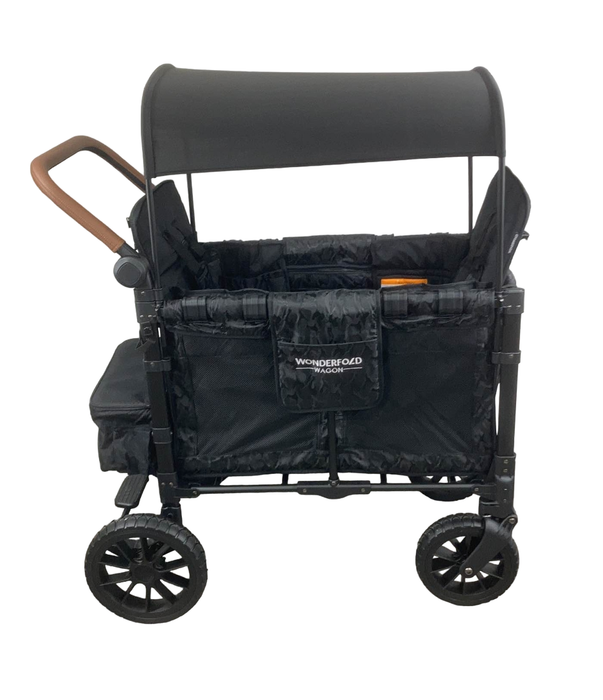 secondhand Wonderfold W2 Luxe Multifunctional Double Stroller Wagon, 2021, Charcoal Black