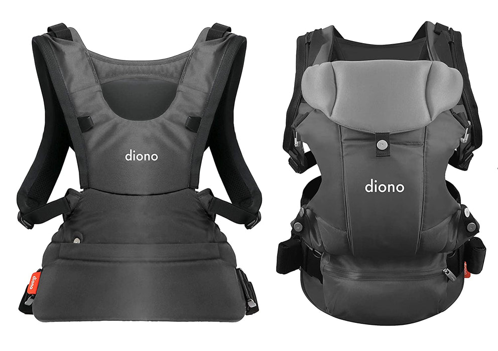 Diono Carus Essentials 3-in-1 Carrying System Baby Carrier, Light Grey