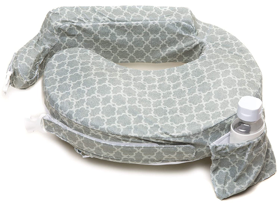 My Brest Friend Deluxe Nursing Pillow, Flower Key Gray