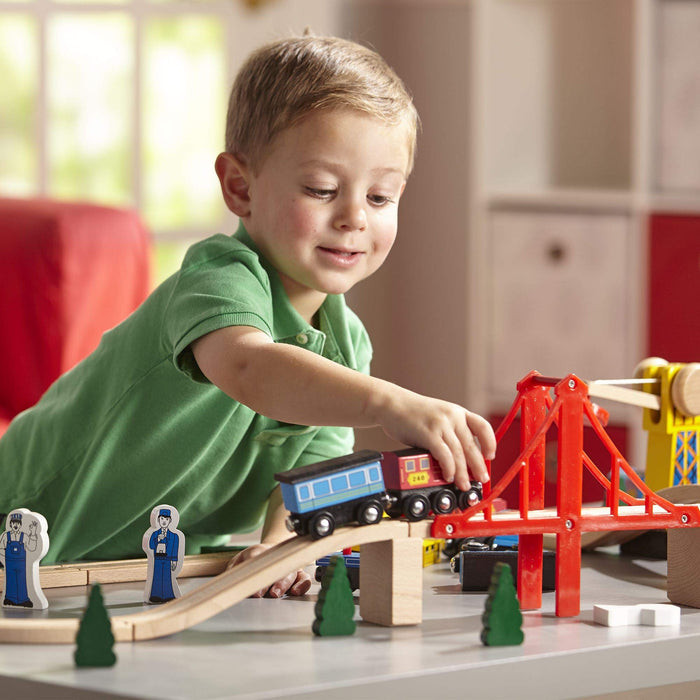 Melissa & Doug Wooden Trains And Tracks