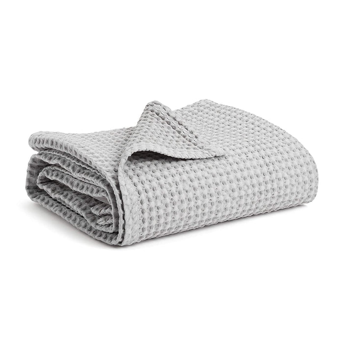 used Simka Rose Waffle Baby Blanket, Grey