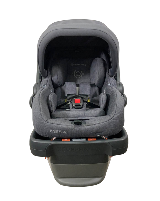 secondhand UPPAbaby MESA V2 Infant Car Seat, Greyson (Charcoal Melange Merino Wool), 2023