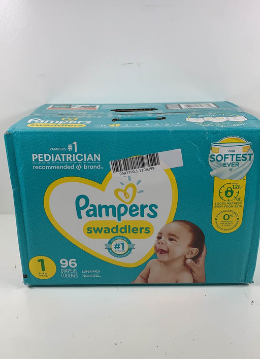 used Pampers Swaddlers Diapers, Size 1-HIDDEN PHOTO LOCATION 5/13