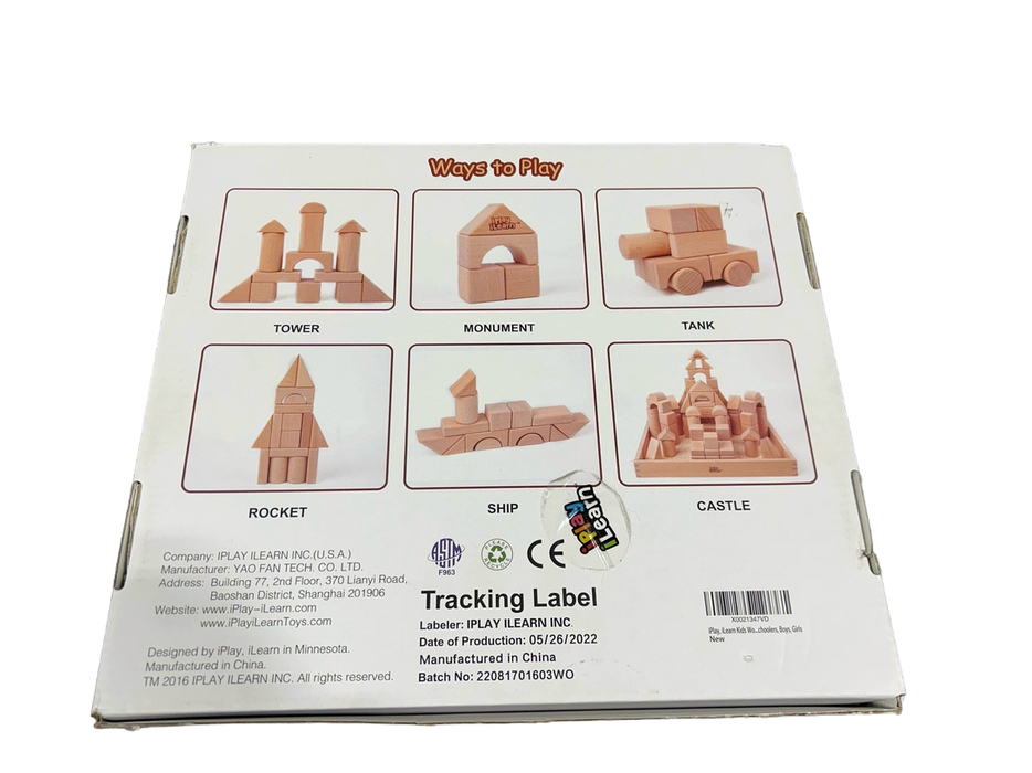 secondhand iPlay, iLearn Wooden Building Blocks