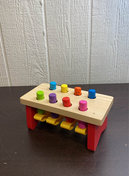 secondhand Melissa & Doug Deluxe Pounding Bench Wooden Toy