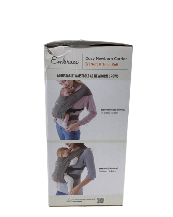 secondhand Ergobaby Embrace Baby Carrier, Pure Black