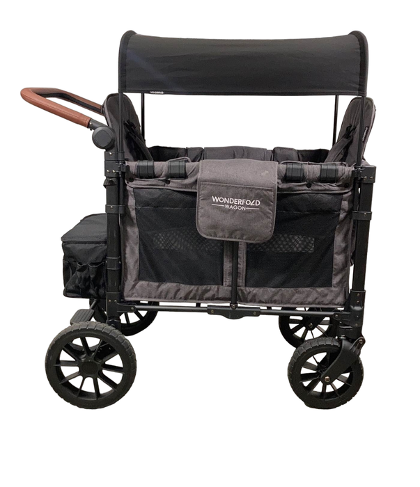 secondhand Wonderfold W2 Luxe Multifunctional Double Stroller Wagon, 2023, Charcoal Gray