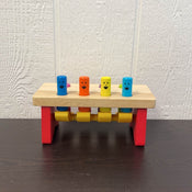 secondhand Melissa & Doug Deluxe Pounding Bench Wooden Toy