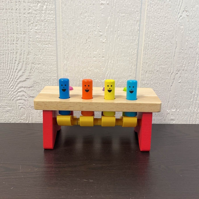 secondhand Melissa & Doug Deluxe Pounding Bench Wooden Toy