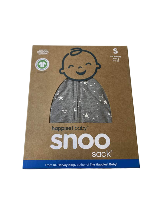 used Happiest Baby SNOO Sack, Small (5-12 lbs), Graphite Stars