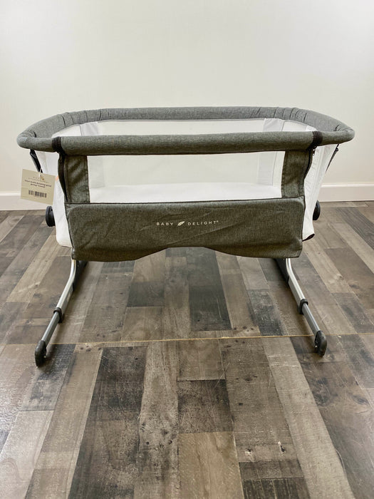 used Baby Delight Beside Me Dreamer Bassinet & Bedside Sleeper, Charcoal Tweed