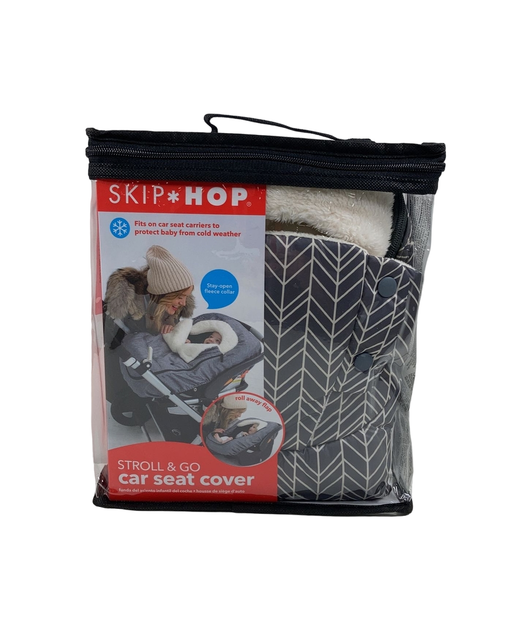 used Skip Hop Stroll And Go Car Seat Cover, Grey Feather