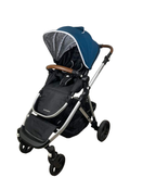 secondhand Mockingbird Single to Double Stroller, 2022, Silver with Penny Leather, Watercolor Drops, Sea