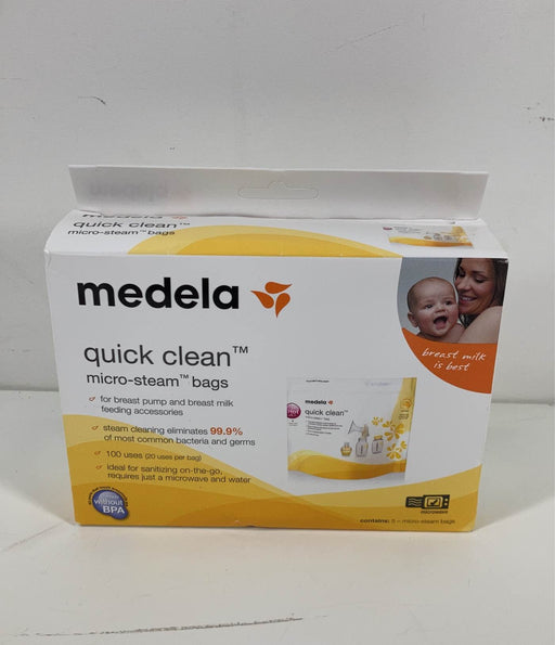 secondhand Medela Quick Clean Micro Steam Bags, Box of 5