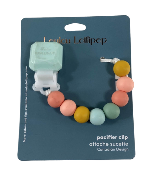 used LouLou Lollipop Pacifier Clip, Lolli Gem, Rainbow