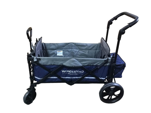 used Wonderfold X2 Push + Pull Double Stroller Wagon, Navy