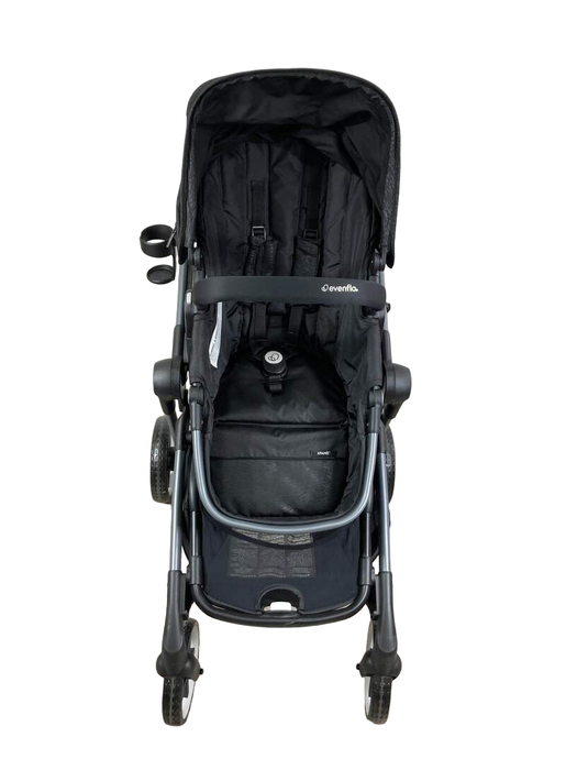 secondhand Evenflo Gold Shyft Travel System Stroller With Securemax Infant Car Seat, 2022, Onyx Black