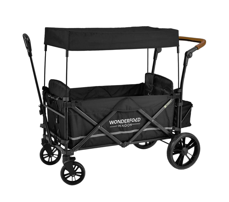 Wonderfold X2 Push + Pull Double Stroller Wagon, 2022, Stealth Black