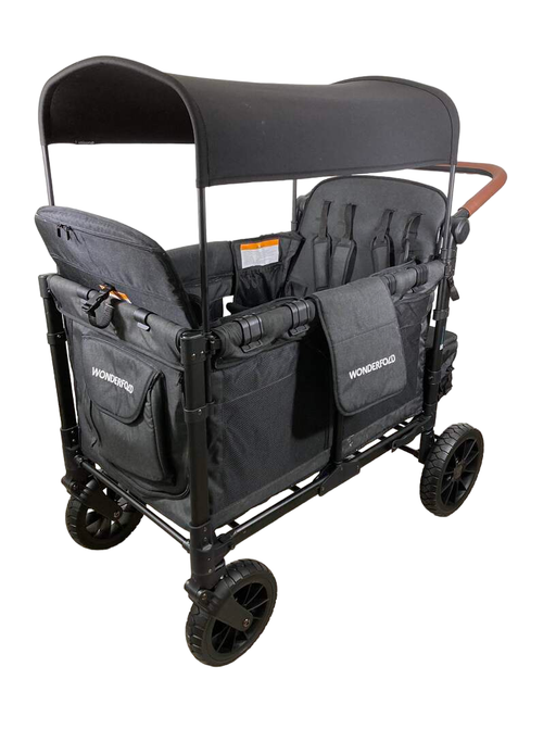 secondhand Wonderfold W4 Luxe Quad Stroller Wagon, Volcanic Black