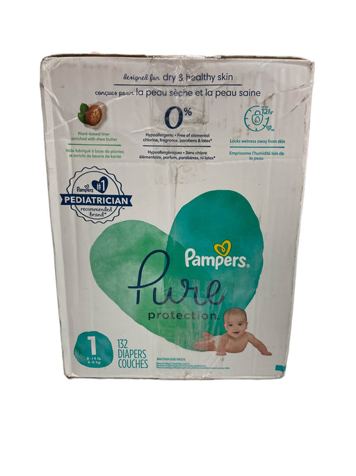 secondhand Pampers Pure Protection Diapers Size 1, 132 Count