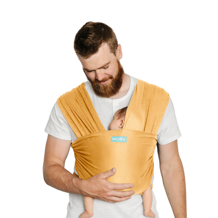 used Moby Wrap Baby Carrier, Marigold