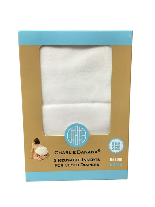 used Charlie Banana Cloth Inserts, One Size, 3 Pack