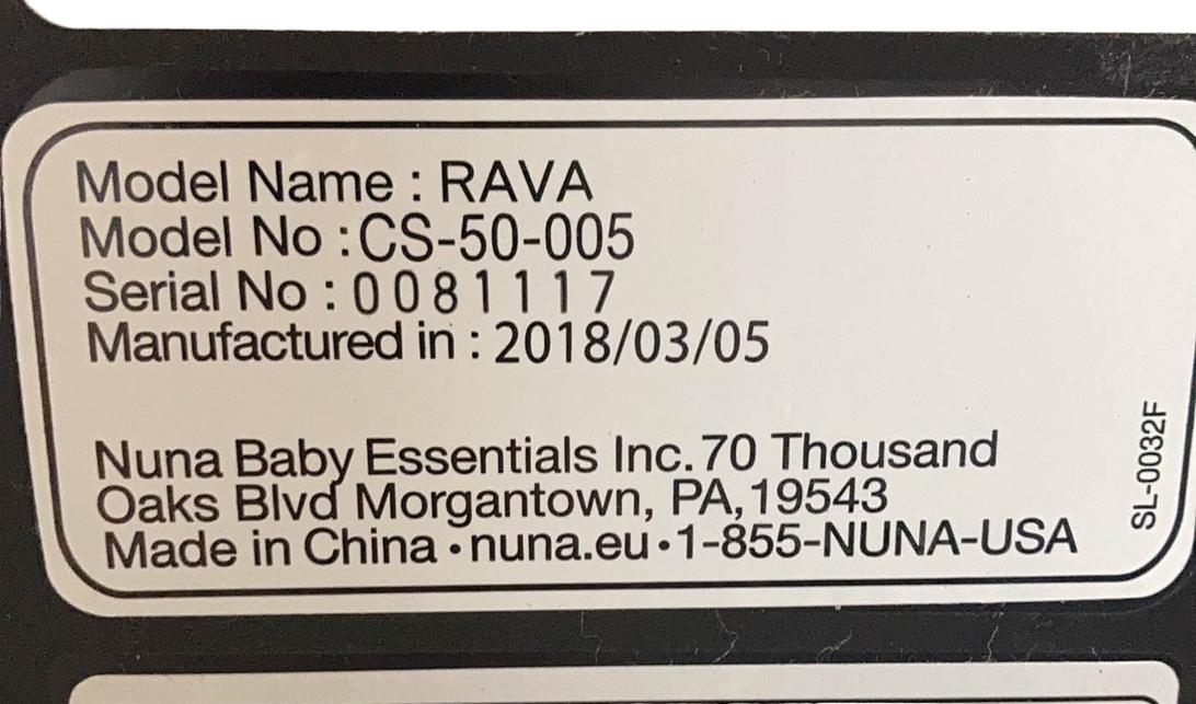 Nuna RAVA Convertible Car Seat, 2018, Slate