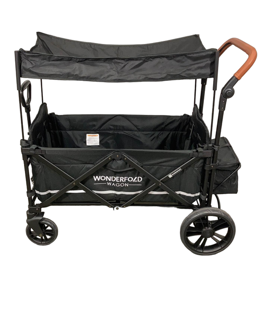 secondhand Wonderfold X2 Push + Pull Double Stroller Wagon, 2022, Stealth Black