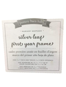 secondhand Pottery Barn Kids Silver Leaf First Year Frame