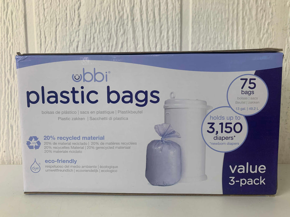 used Ubbi Plastic Diaper Pail Bags, Biodegradable