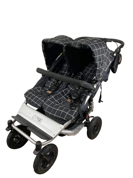 secondhand Mountain Buggy Duet Double Stroller, 2022, Grid