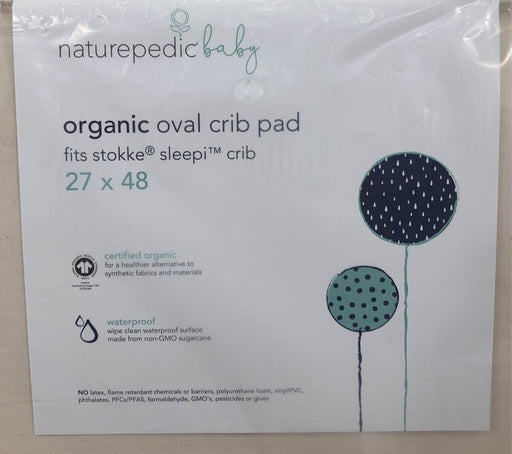 secondhand Naturepedic Organic Oval Crib Pad for Stokke Sleepi Crib