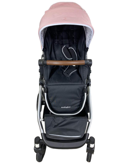 secondhand Mockingbird Single to Double Stroller, 2023, Silver with Penny Leather, Windowpane, Bloom