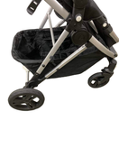 used Mockingbird Single to Double Stroller, Watercolor Drops, Bloom, Silver with Black Leather, 2023