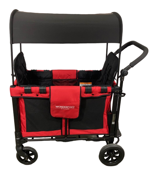 secondhand Wonderfold W2 Original Multifunctional Double Stroller Wagon, 2021, Red