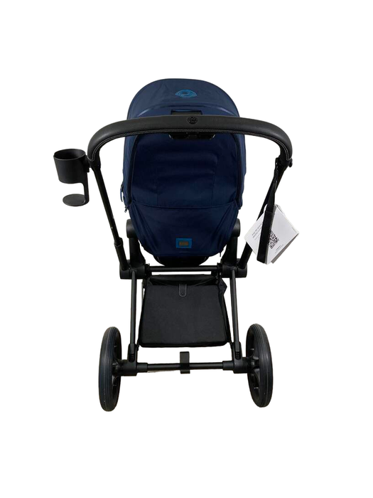 Cybex PRIAM Stroller, Matte Black, Nautical Blue, 2022