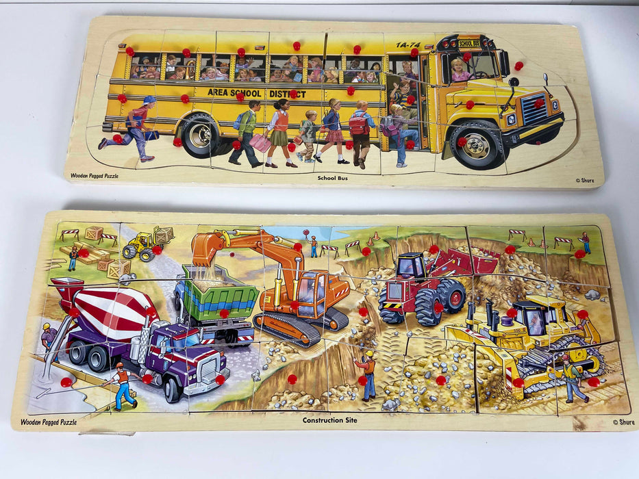 used BUNDLE Wooden Puzzles