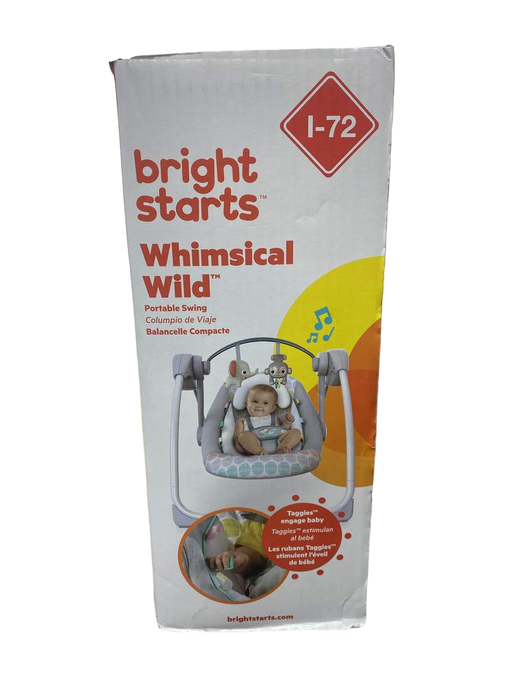 secondhand Bright Starts Portable Swing, Whimsical Wild