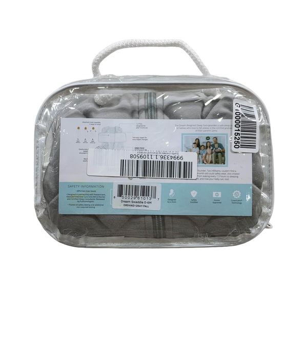 secondhand Dreamland Weighted Swaddle, Moon Grey, 0-6 months