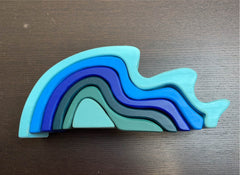 used Montessori Wooden Toys, Water Wave Puzzle