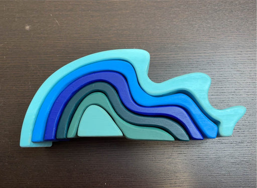 used Montessori Wooden Toys, Water Wave Puzzle