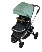 secondhand Mockingbird Single Stroller, 2023, Sage, Watercolor Drops, Silver With Penny Leather