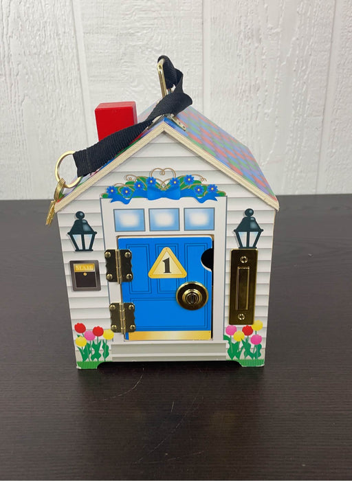 used Melissa & Doug Take-Along Wooden Doorbell Dollhouse