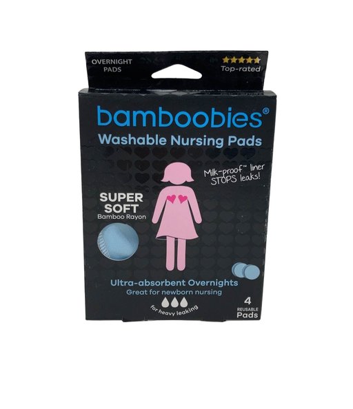 used Bamboobies Overnight Washable Nursing Pads, 2 Pairs