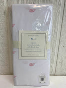 used Pottery Barn Kids Fitted Crib Sheet, Nantucket Whale Pink