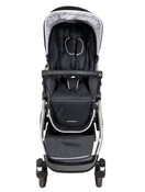 secondhand Mockingbird Single to Double Stroller, 2022, Silver with Black Leather, Watercolor Drops, Black