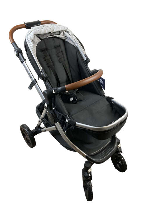 used Mockingbird Single Stroller, 2021, Black, Watercolor Drops, Silver With Penny Leather