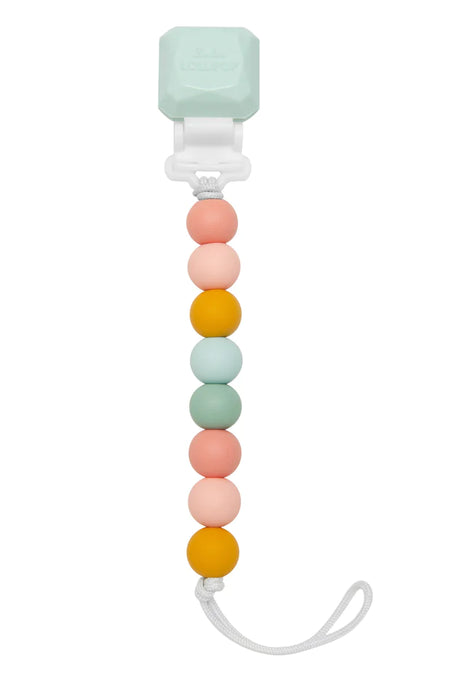 used LouLou Lollipop Pacifier Clip, Lolli Gem, Rainbow